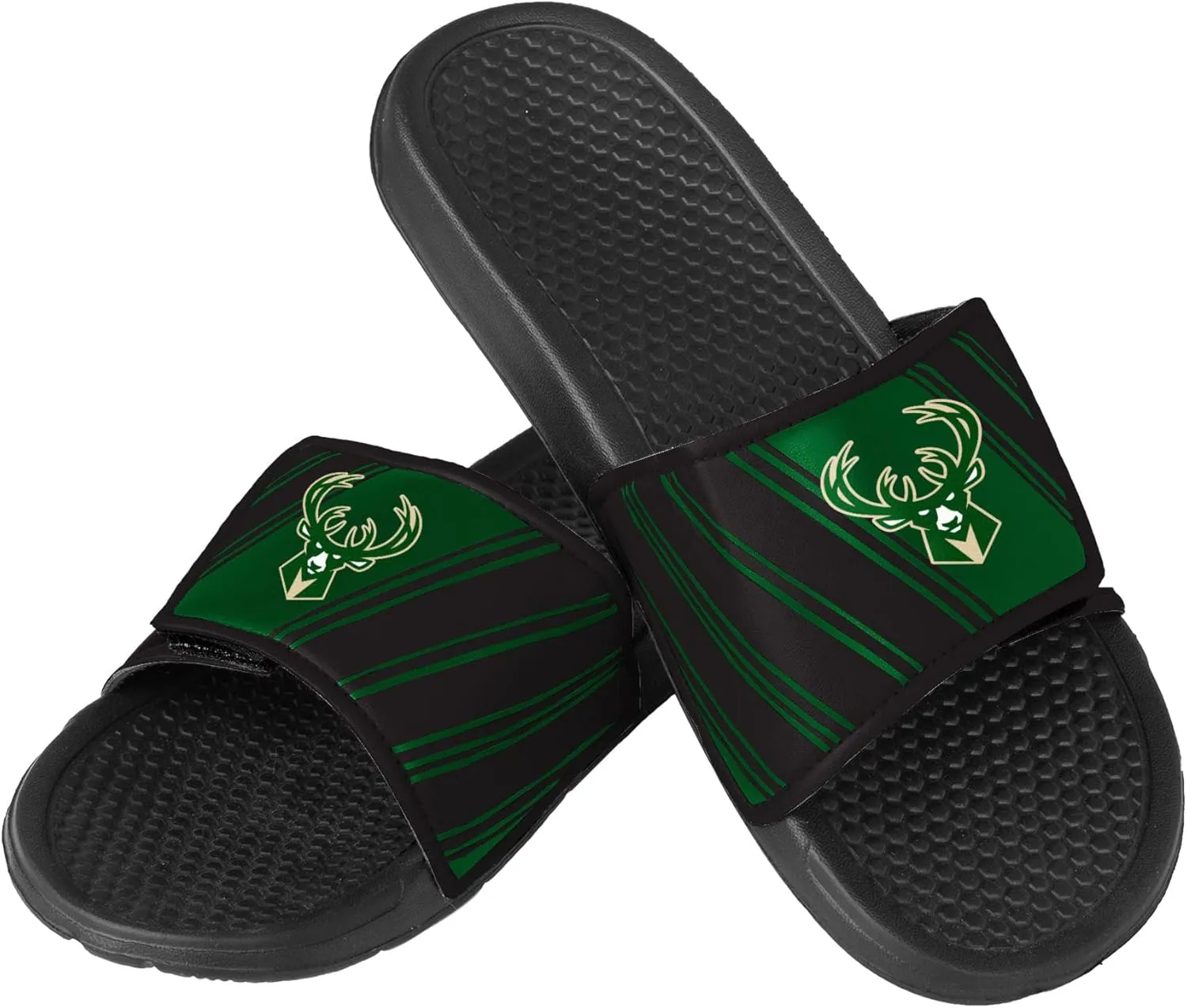 FOCO Milwaukee Bucks NBA Mens Legacy Velcro Sport Slide - M
