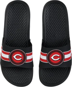 FOCO MLB Men's Stripe Raised Slide Sandals – Comfortable, Durable, Team Logo Footwear for Game Day & Everyday Wear