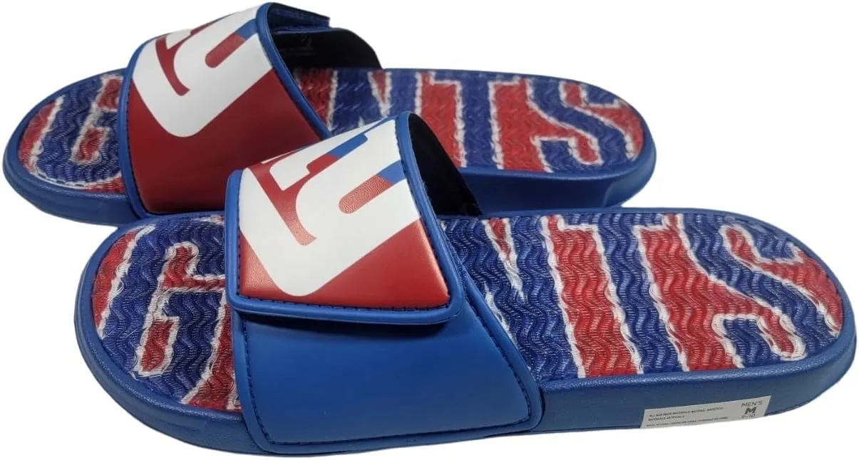 FOCO NFL Unisex Sport Shower Gel Slide Flip Flop Sandals Colorblock Big Logo