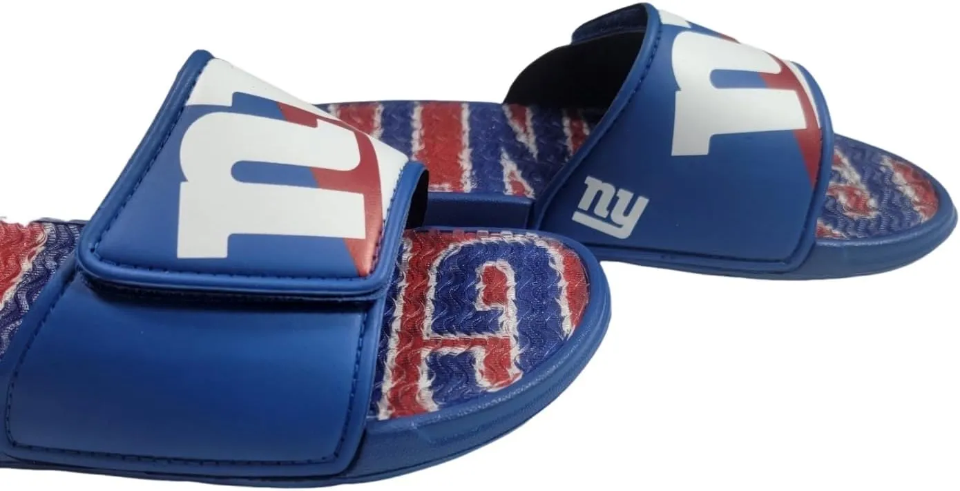 FOCO NFL Unisex Sport Shower Gel Slide Flip Flop Sandals Colorblock Big Logo