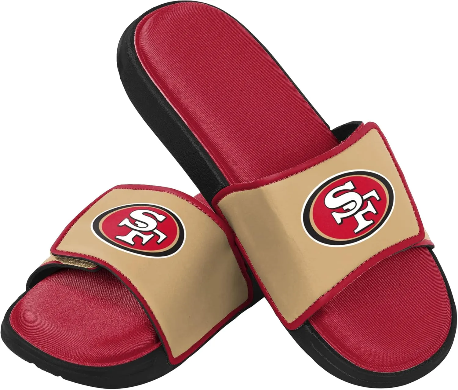 FOCO San Francisco 49ers NFL Mens Foam Sport Slide - Team Color, XL(13-14)