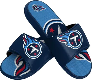 FOCO Tennessee Titans NFL Mens Colorblock Big Logo Gel Slide - L