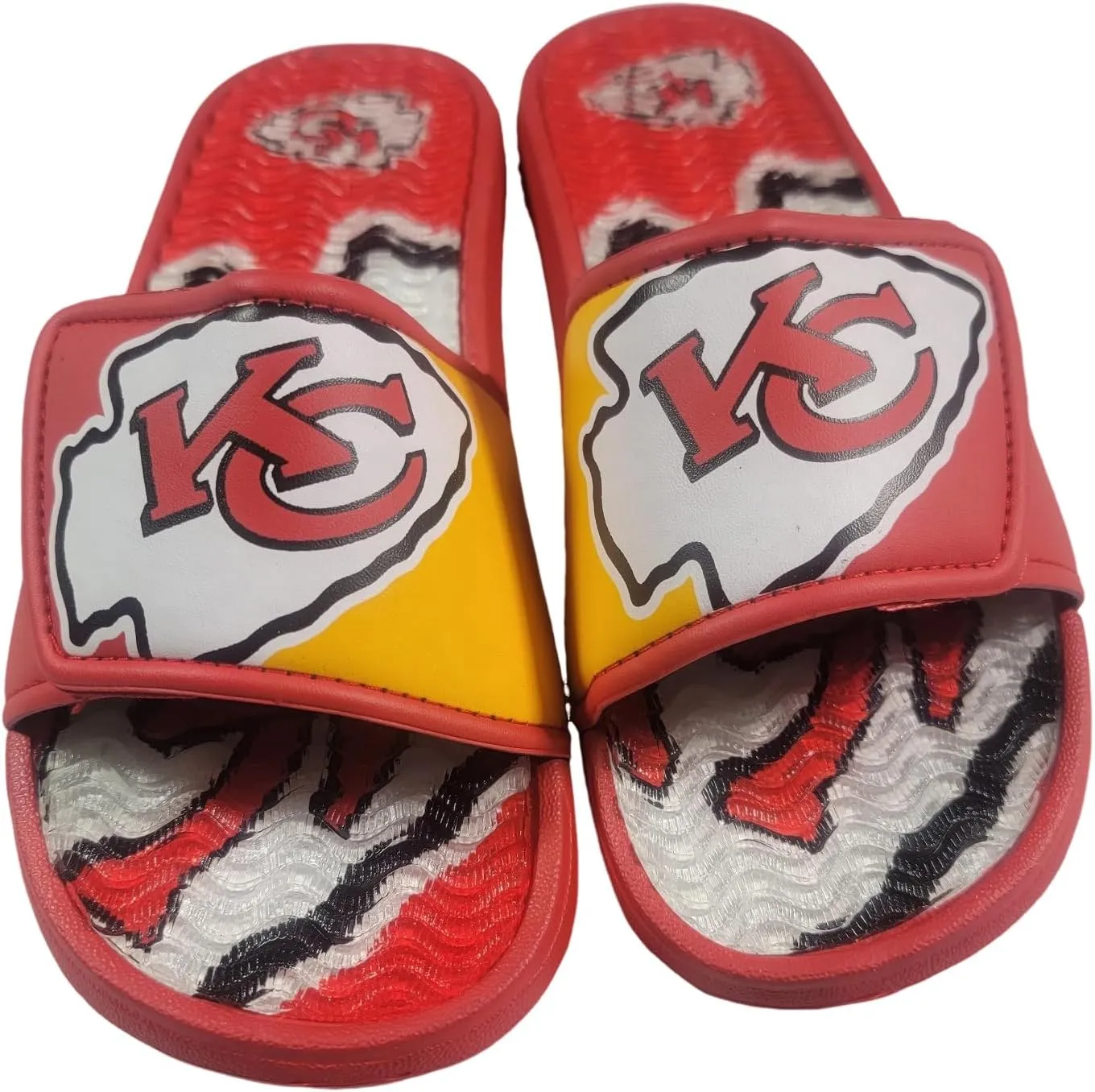 FOCO Youth NFL Team Logo Sport Gel Slide Flip Flop Sandals