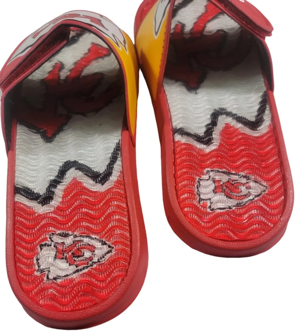 FOCO Youth NFL Team Logo Sport Gel Slide Flip Flop Sandals