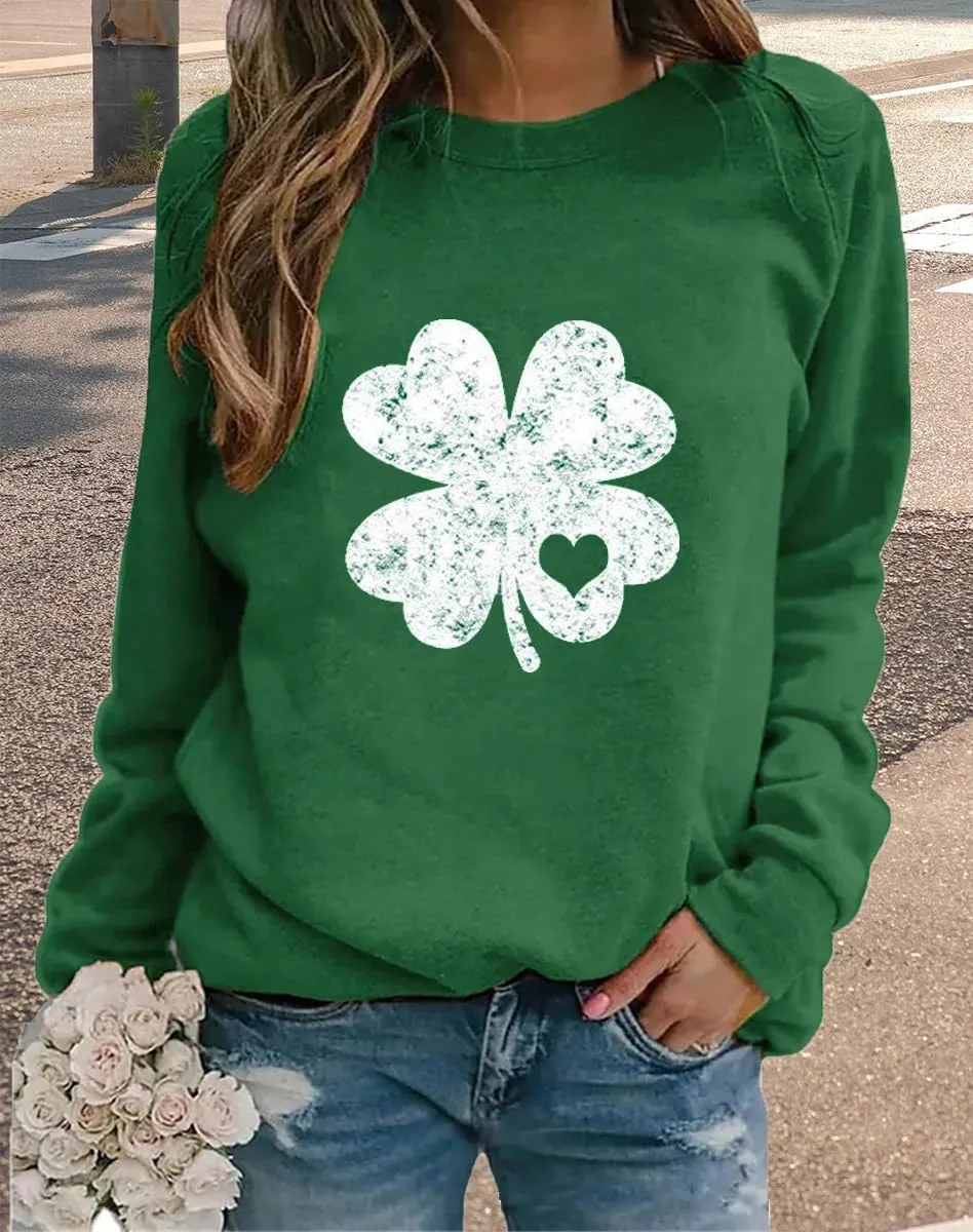 Fronage Women's Floral Printed Sweatshirt Long Sleeve Crewneck Casual Loose Vintage FLower Graphic Pullover Tops