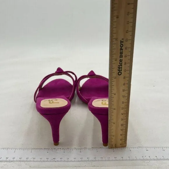 FSJ Women Cute Bowknot Slip On Mules Summer Open Toe Kitten Low Heel Sandal Ladi