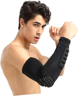 Garneck Elbow Pads Compression Sleeves Sports Elbow Protection for Men Women Padded Arm Sleeve for Basketball Football Cycling Running Size l