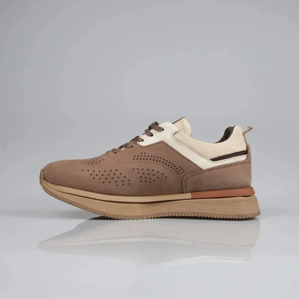 Genuine Leather Beige Sneaker MU-002 SCB-483