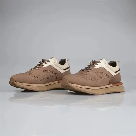Genuine Leather Beige Sneaker MU-002 SCB-483