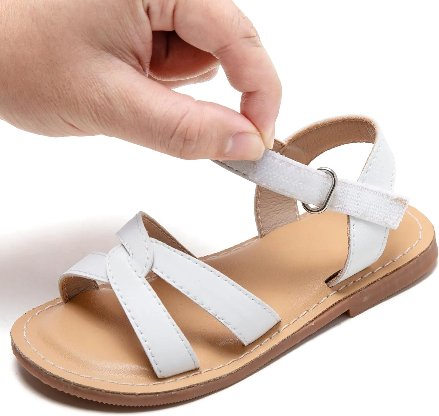 Girls Open Toe Flat Sandals Summer Casual Toddler Little Kid Sandals