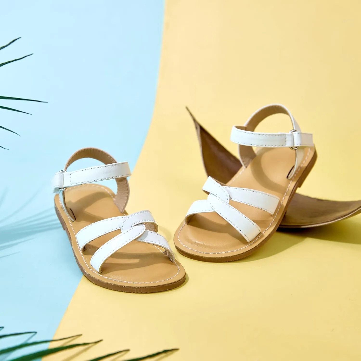 Girls Open Toe Flat Sandals Summer Casual Toddler Little Kid Sandals