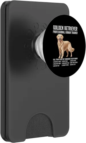 Golden Retriever Professional Human Trainer Funny Dog Lover PopSockets PopWallet for MagSafe