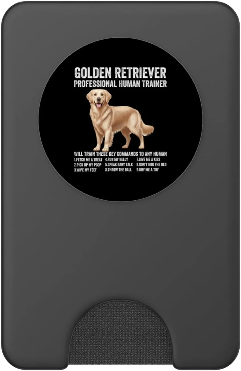Golden Retriever Professional Human Trainer Funny Dog Lover PopSockets PopWallet for MagSafe