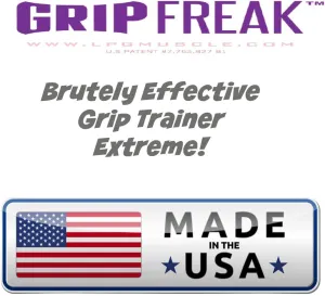 GRIP FREAK 'Suspended' Fat Grip Wrist Roller - Grip Trainer - Forearm Gripper with dumbbell hook - Forearm Workout Tool - Best Grip Strengthener ever!