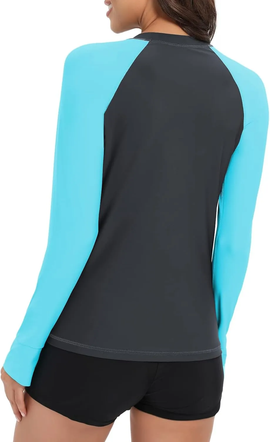 Halcurt Women's Long Sleeve Swim Shirt UPF 50  Rash Guard Top