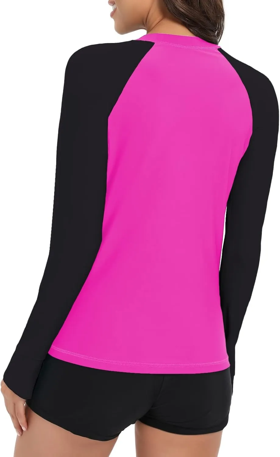 Halcurt Women's Long Sleeve Swim Shirt UPF 50  Rash Guard Top