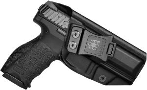 HK VP9 Holster IWB Kydex Holster Fit: Heckler & Koch (H&K) VP9 Pistol – Inside Waistband Concealed Carry – Adjustable Cant & 'Posi-Click' Retention – No Wear - No Jitter - USA Made by Amberide