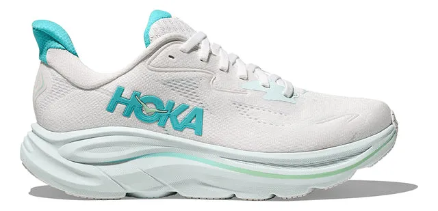 Hoka Clifton 10 (White/Cielo Blue) - Women's