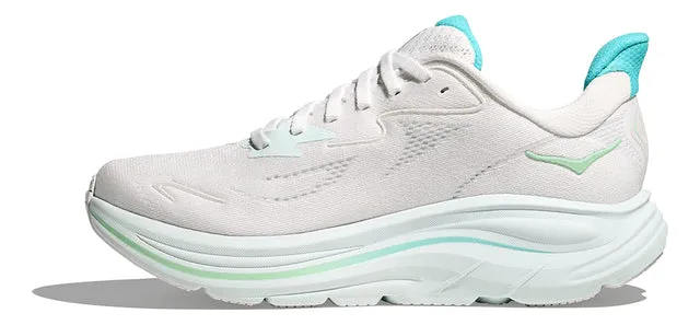 Hoka Clifton 10 (White/Cielo Blue) - Women's