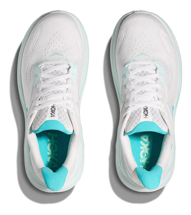 Hoka Clifton 10 (White/Cielo Blue) - Women's