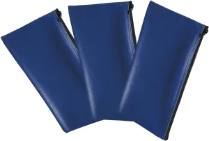 Honeywell Multipurpose Zipper Deposit Bags, Polyester, 11.3 X 6.3, Blue, 3/Pack