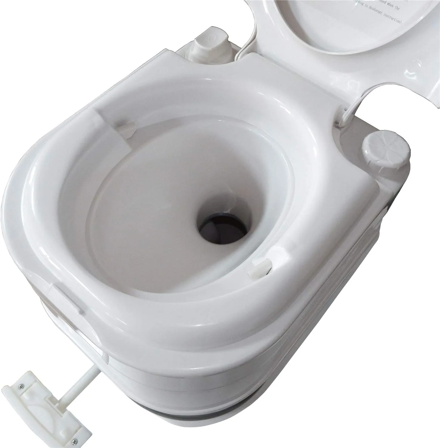 HTTMT- 6.3 Gallon 24L Advanced Portable Toilet Flush Camping Travel Piston Pump Commode [P/N: ET-TOILET002-24L]