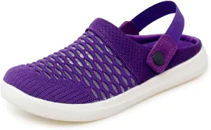 HYDLONGR Men's Women's Lightweight Breathable Knitted Upper Quick Drying Non-Slip Garden Sandals Beach Slippers Clogs Shoes