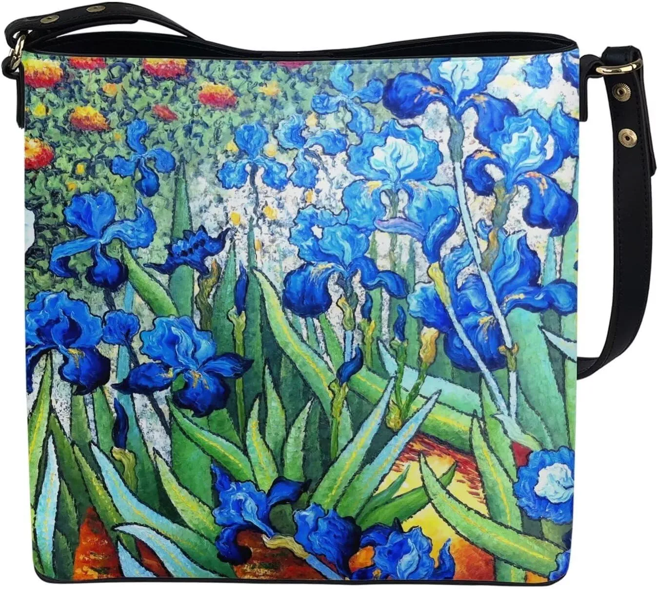 Impression Artwork Buckets Satchel Bags for Women, Painting PU Leather Crossbody Hobo Purses Tote Work Top Handle