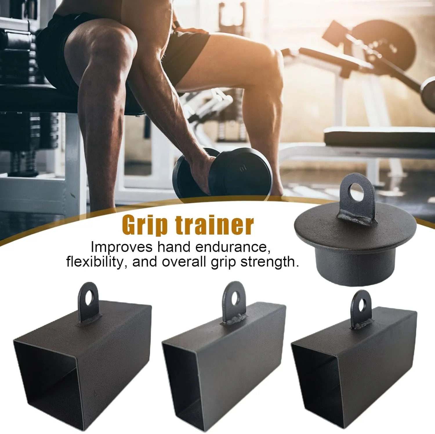 Iron Pinch Block, Pinch Block Grip for Rock Climbing, Forearm Finger Strength Trainer, Hand Grip Power Strengthener, Exercise Workout Equipment for Home and Gym