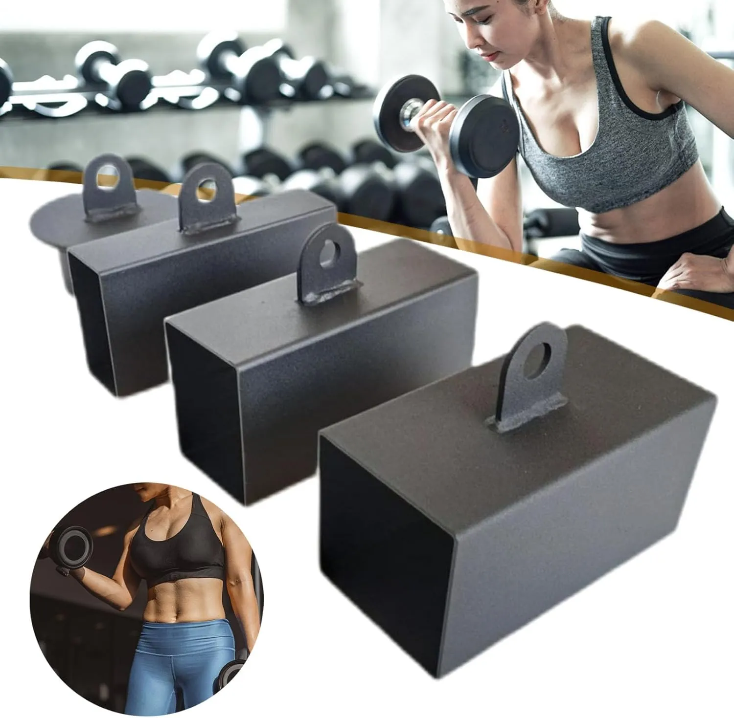 Iron Pinch Block, Pinch Block Grip for Rock Climbing, Forearm Finger Strength Trainer, Hand Grip Power Strengthener, Exercise Workout Equipment for Home and Gym