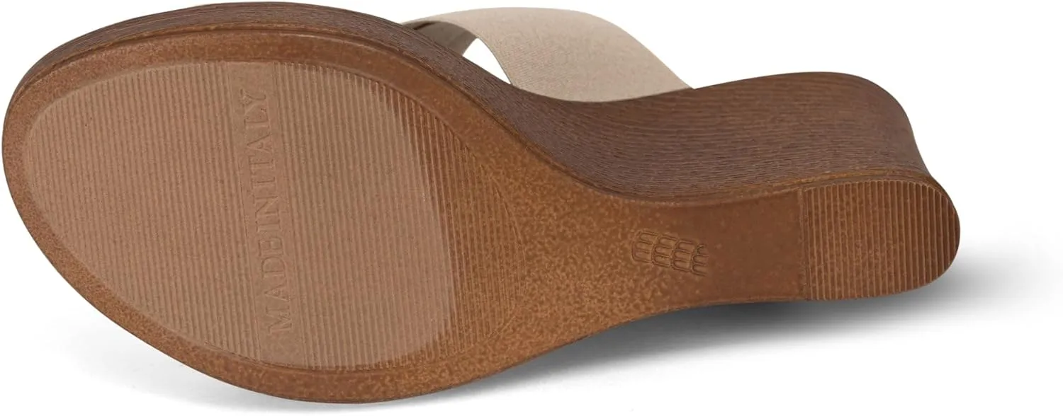 ITALIAN SHOEMAKERS Daizy Womens Elastic Wedge Sandal