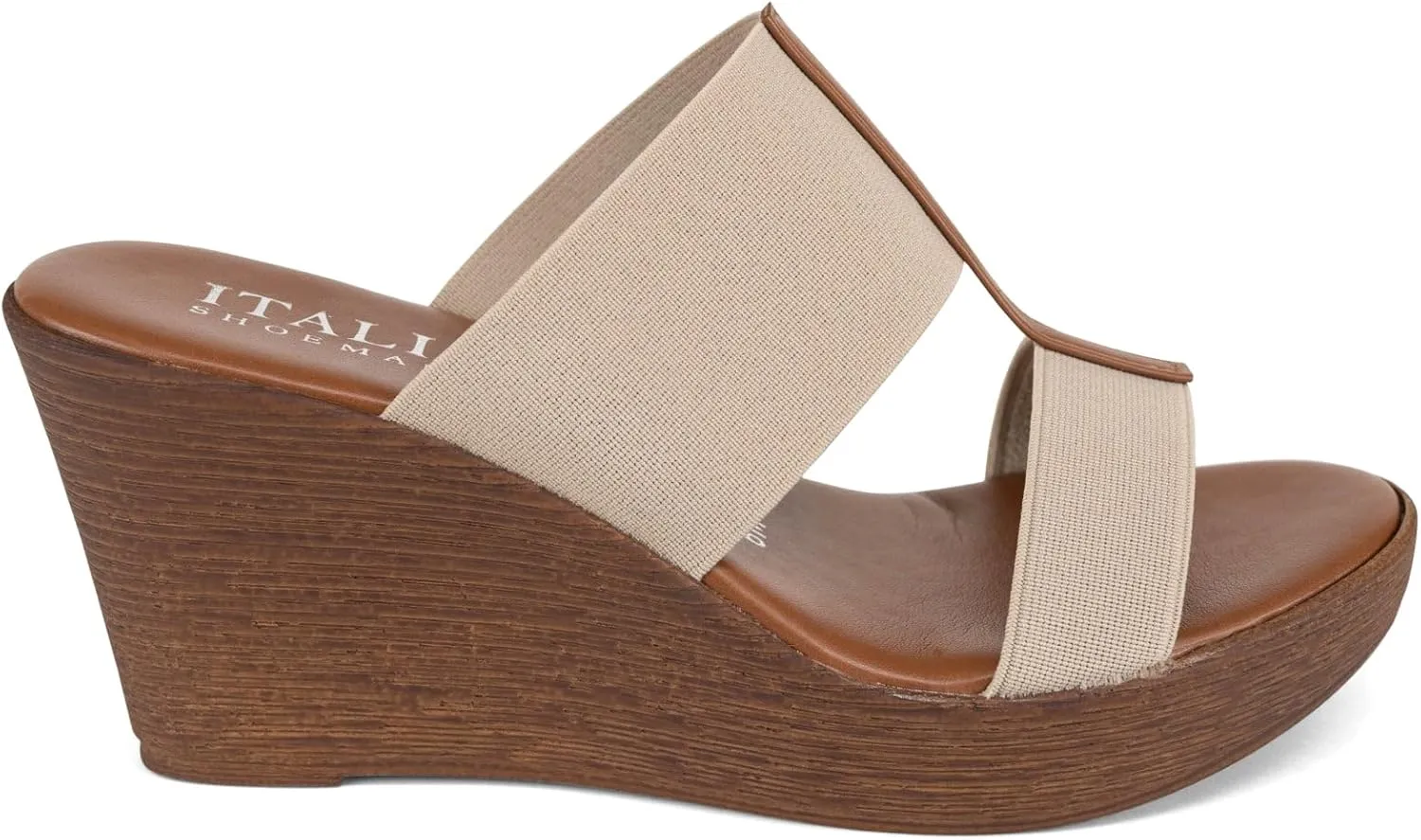 ITALIAN SHOEMAKERS Daizy Womens Elastic Wedge Sandal