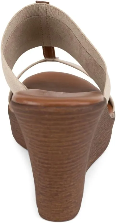 ITALIAN SHOEMAKERS Daizy Womens Elastic Wedge Sandal