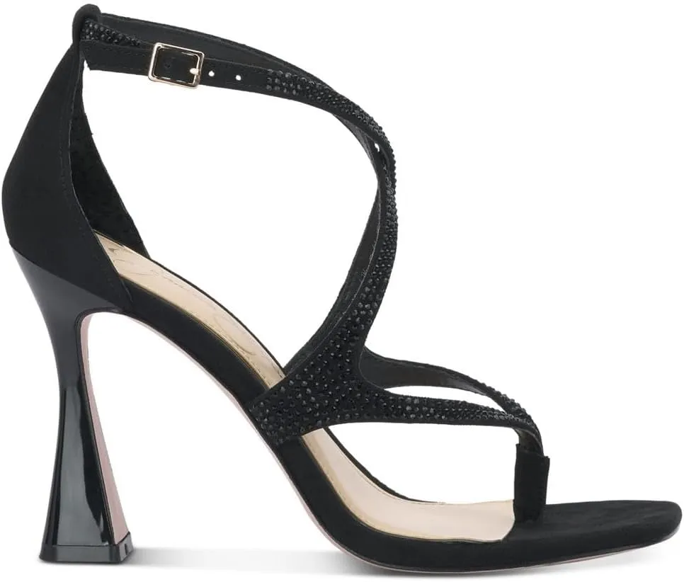 Jessica Simpson Womens Catarina Faux Suede Rhinestone Pumps