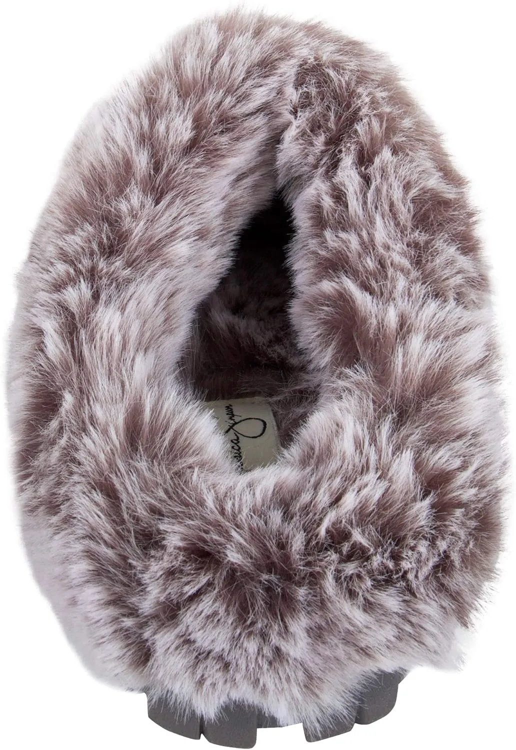 Jessica Simpson Women's Faux Fur Clog - Comfy Furry Soft Indoor House Slippers with Memory Foam