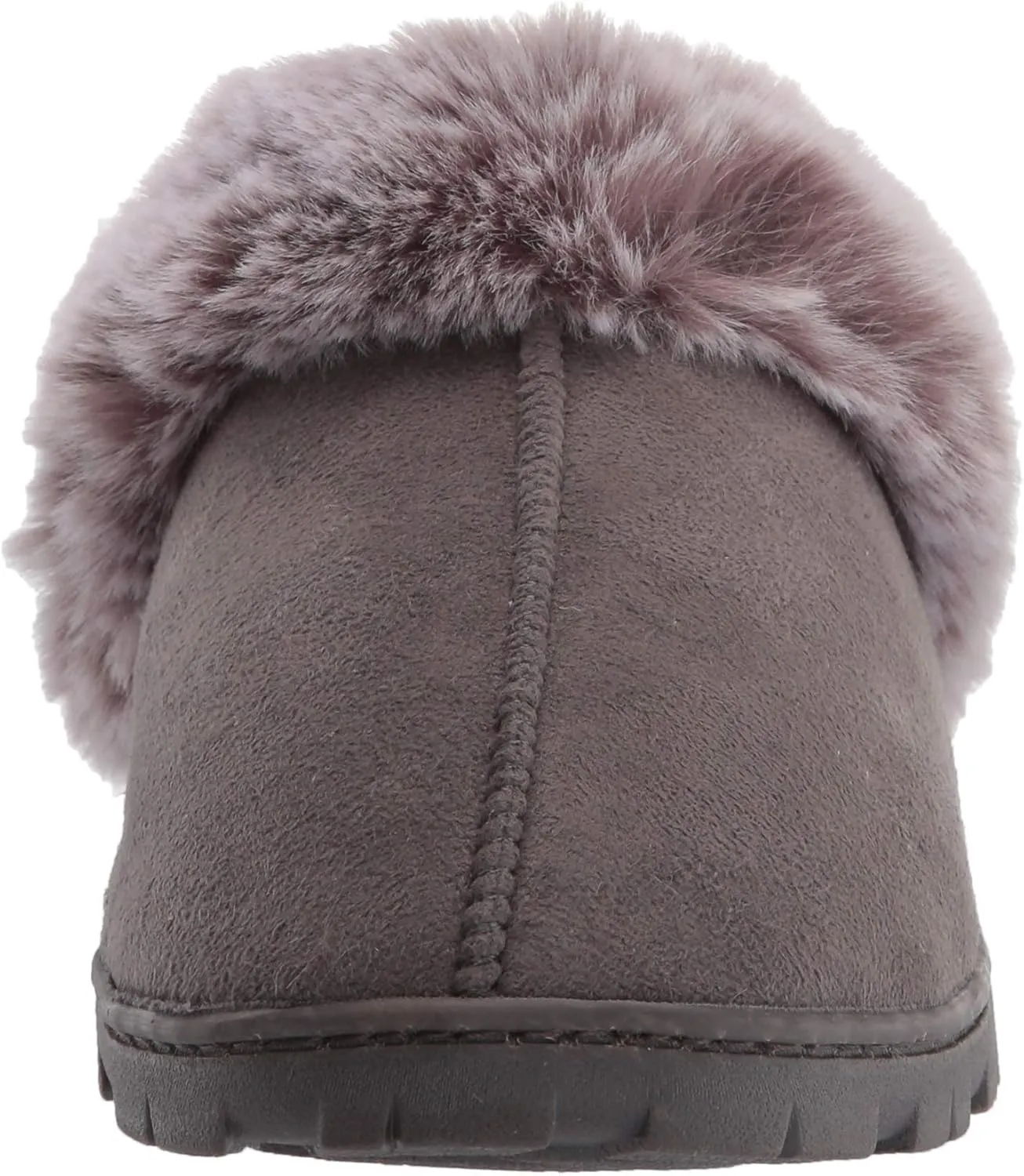 Jessica Simpson Women's Faux Fur Clog - Comfy Furry Soft Indoor House Slippers with Memory Foam