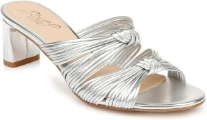 Jewel Badgley Mischka Cheryl Backless Double-Knotted Block Heel