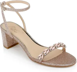 Jewel Badgley Mischka Danni Low Block Heel Sandal