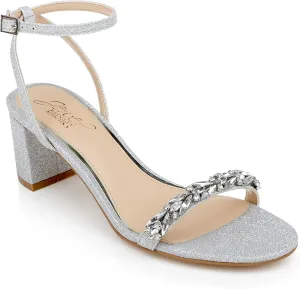Jewel Badgley Mischka Danni Low Block Heel Sandal