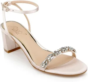 Jewel Badgley Mischka Danni Low Block Heel Sandal