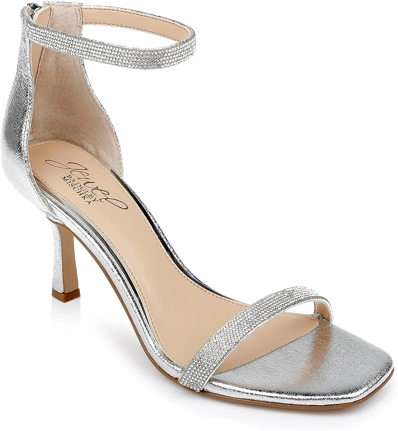 Jewel Badgley Mischka Genny Curvy Heel Sandal