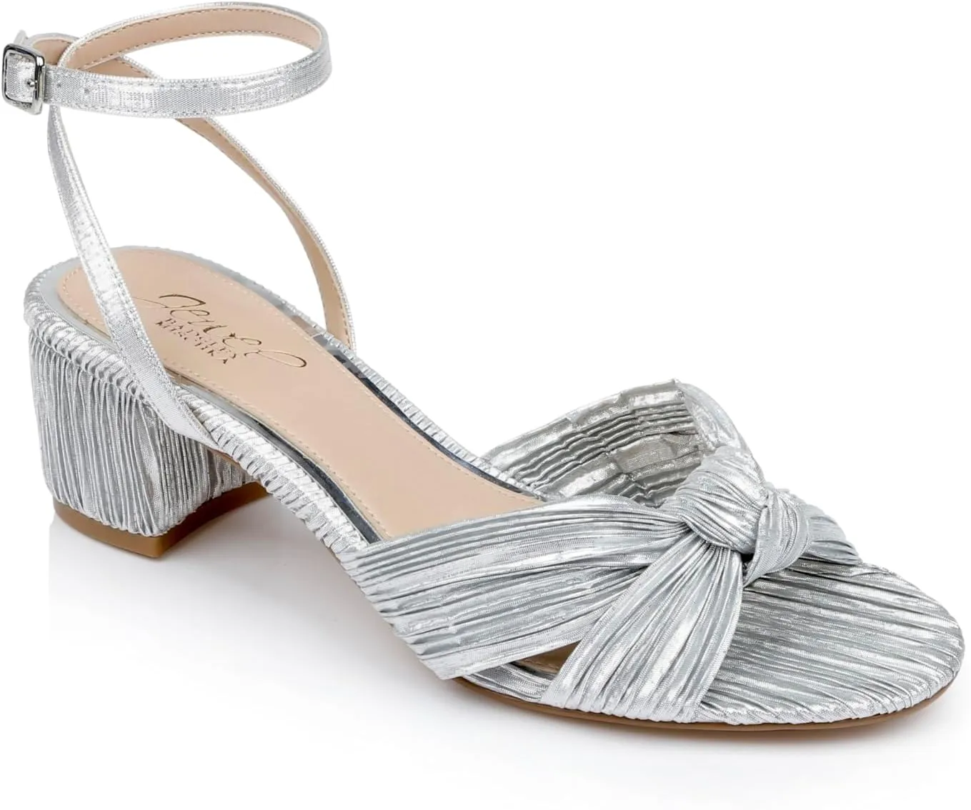 Jewel Badgley Mischka Hudson Pleated Sandal