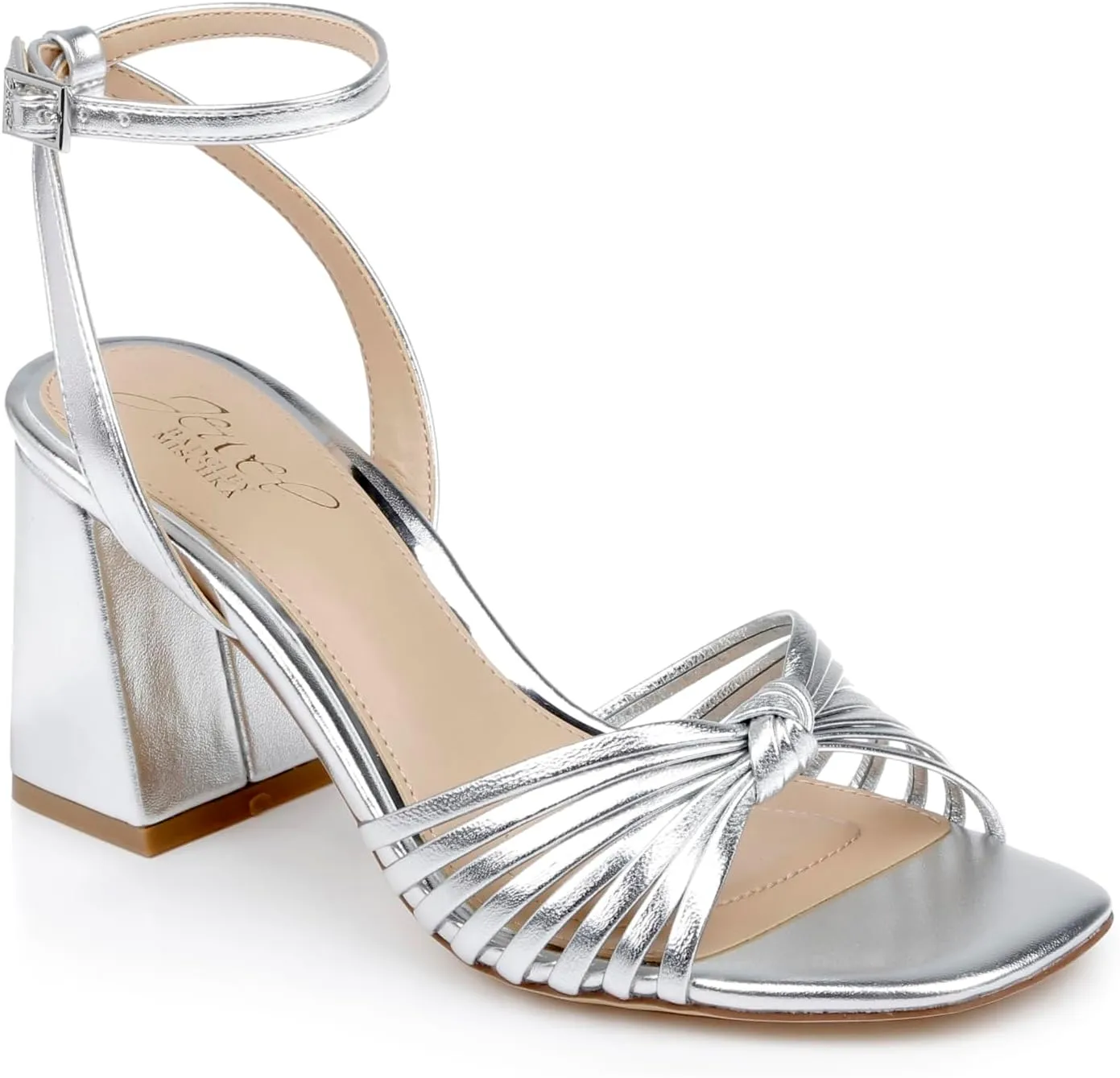 Jewel Badgley Mischka Nariah Cage Block Heel Sandals