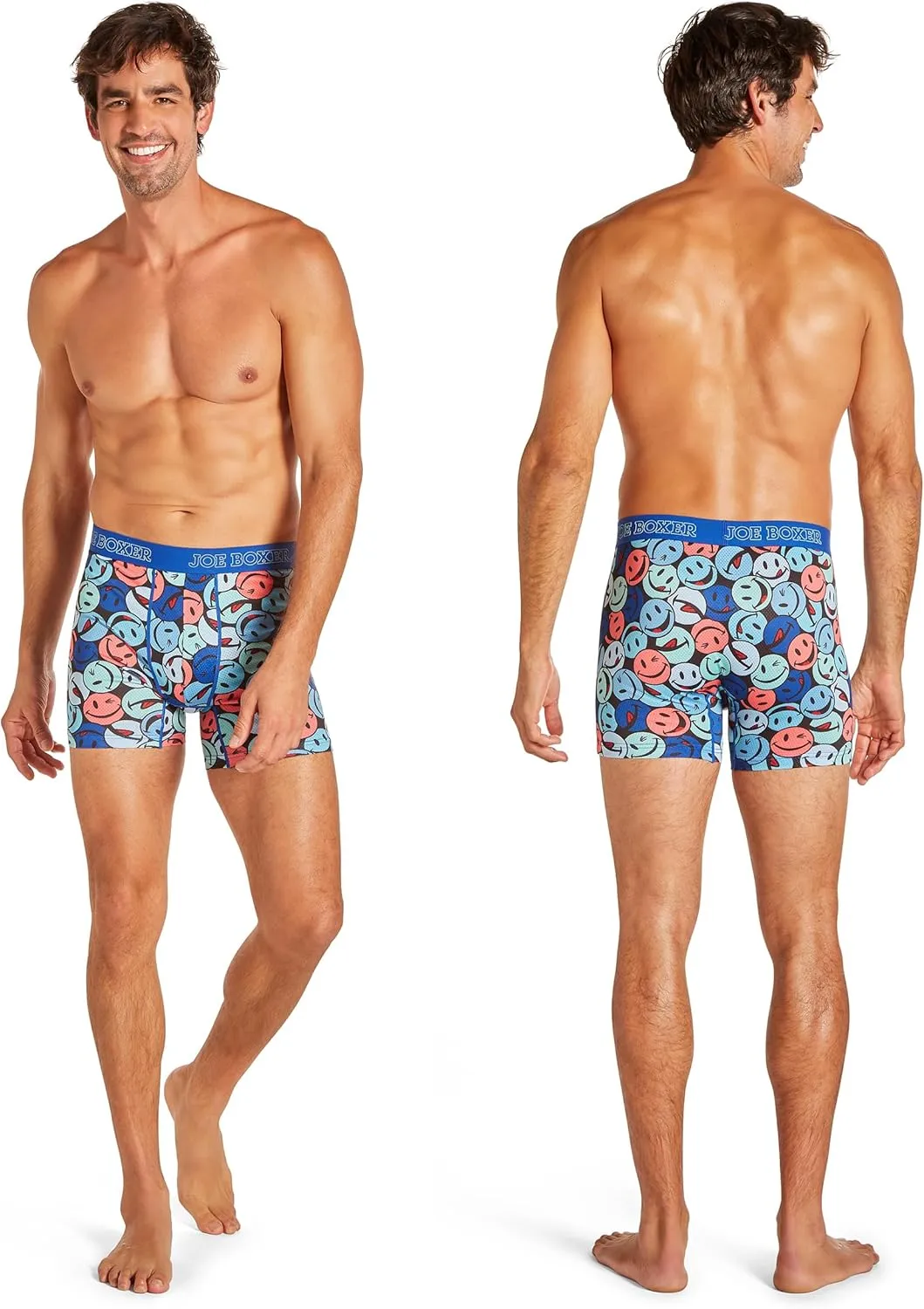 JOE BOXER Mens Underwear Boxer Briefs 4-Pack, Breathable Micro Mesh Underwear for Men Pack Of 4