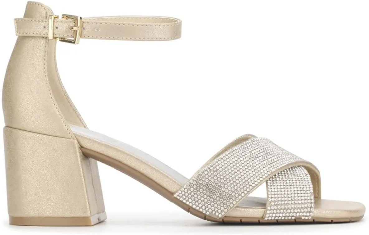 Kenneth Cole Reaction Women's Mix X-Band Jewel Heeled Sandal Platform