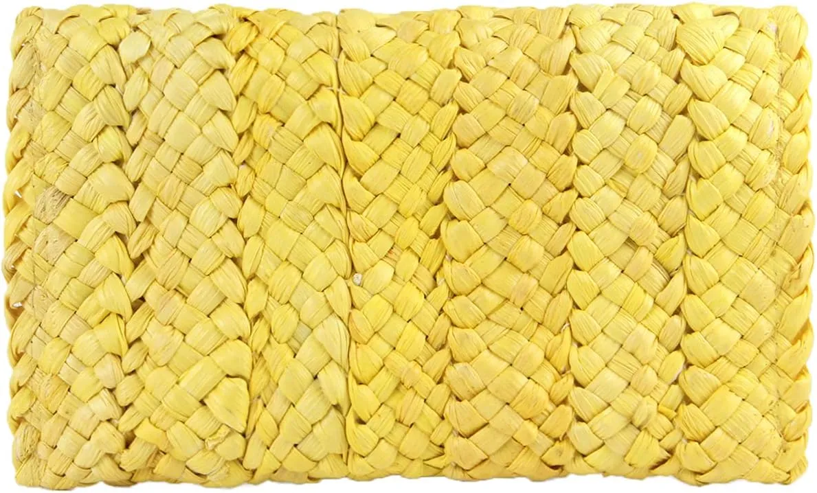 KUANG! Womens Straw Clutch Purse Handbag Shoulder Clutch Envelope Wallet Beach Straw Purse for Ladies