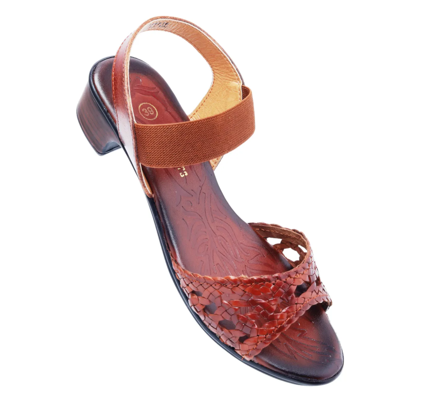 LADIES HEEL LEATHER SANDAL 999516