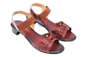 LADIES HEEL LEATHER SANDAL 999516