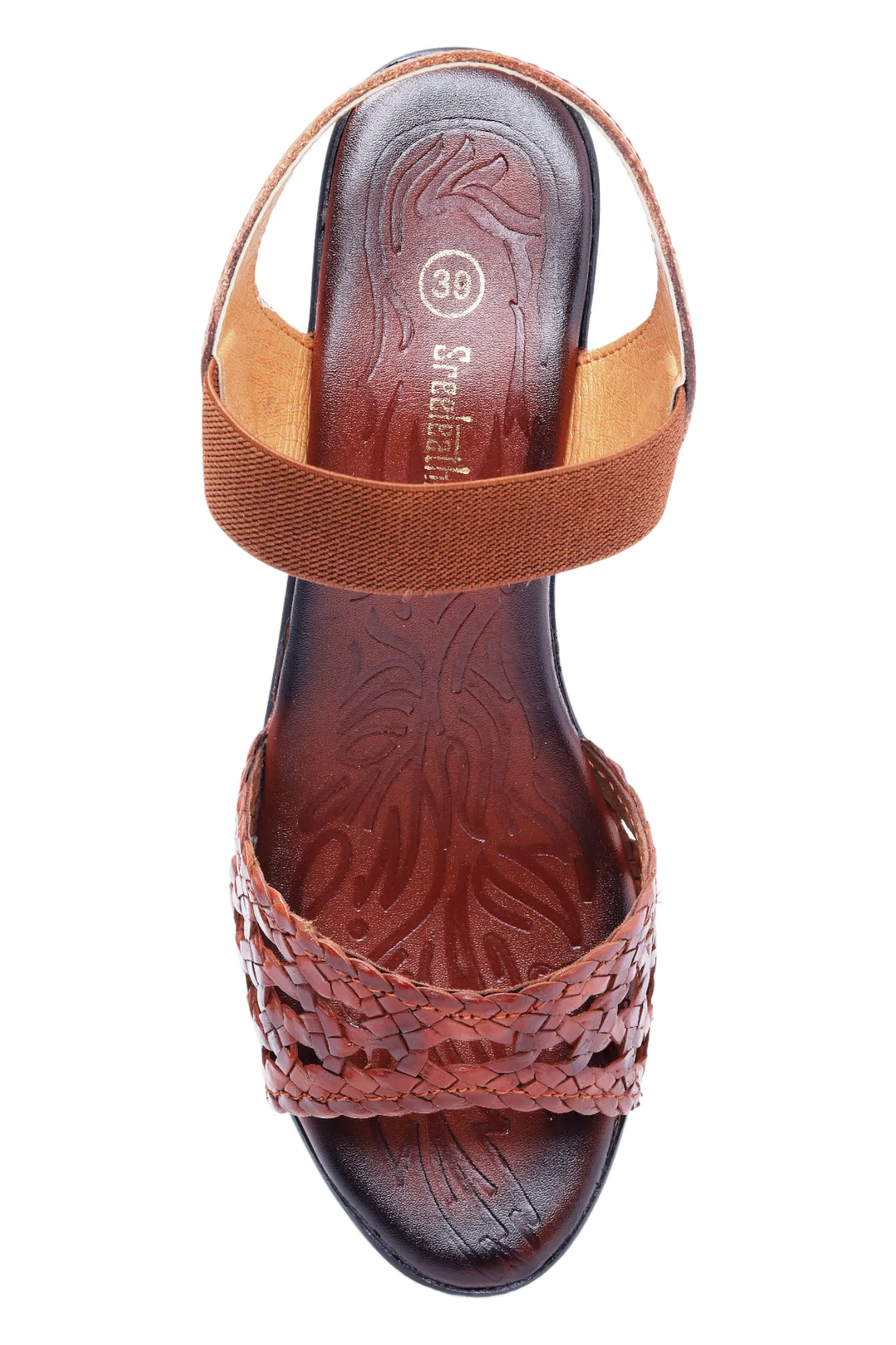 LADIES HEEL LEATHER SANDAL 999516