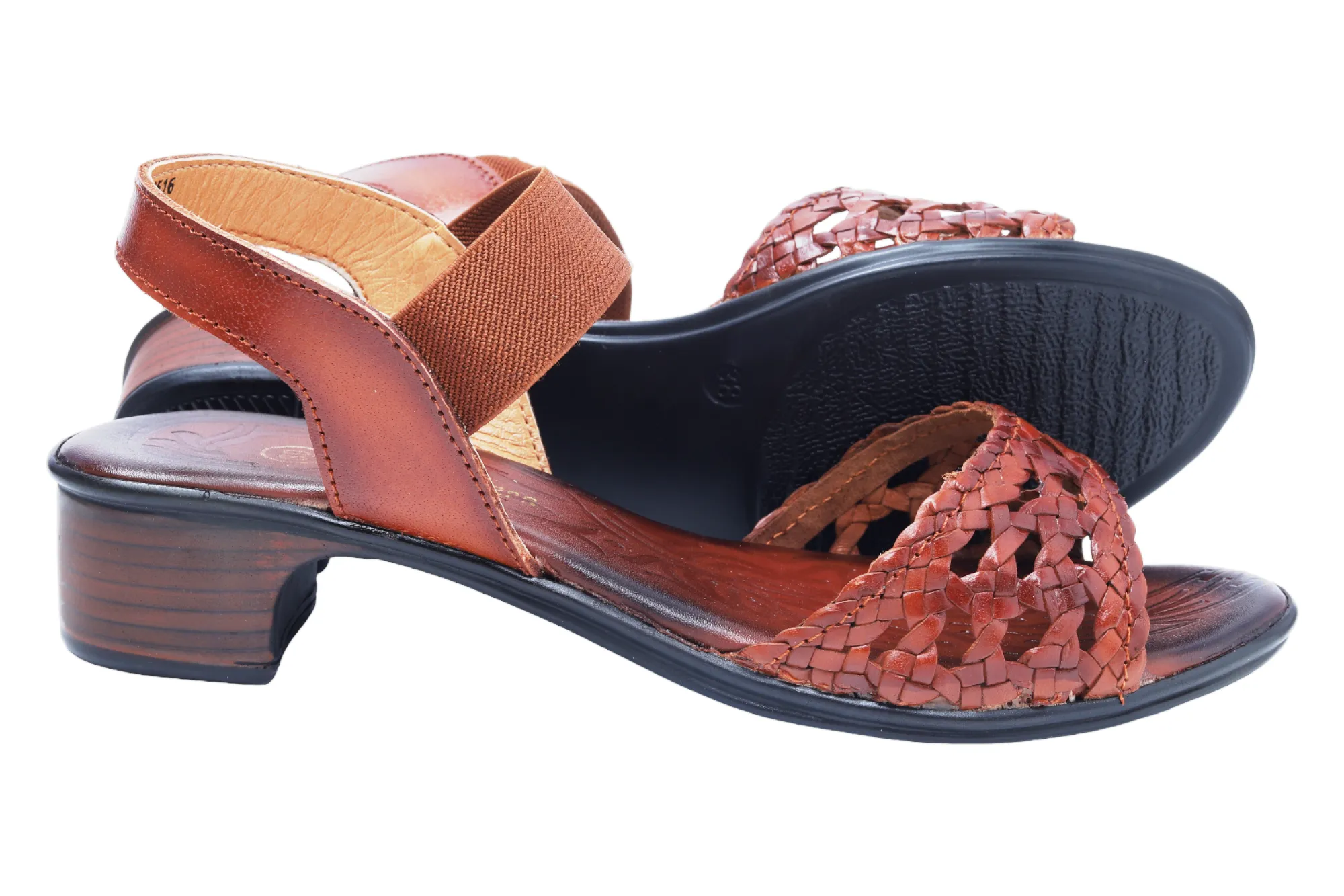 LADIES HEEL LEATHER SANDAL 999516